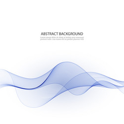 abstract smooth color wave curve flow blue vector image