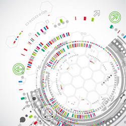 abstract technological background with various vector image