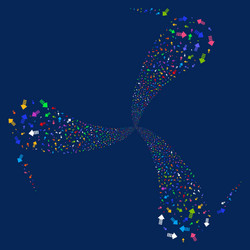 arrow pointer fireworks swirl rotation vector image