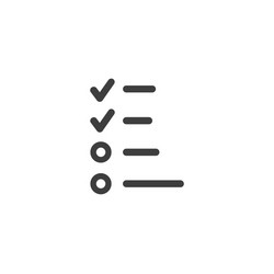 checklist ui icon document report with checkmarks vector image