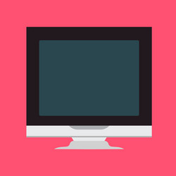 monitor front view screen computer equipment icon vector image