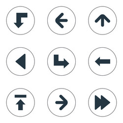 set of simple cursor icons vector image