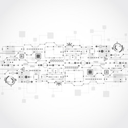 abstract technological background with various vector image