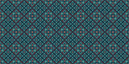 damask seamless pattern background elegant vector image