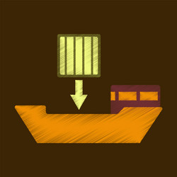 flat icon in shading style container loading vector image