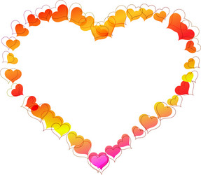 Heart shaped frame vector