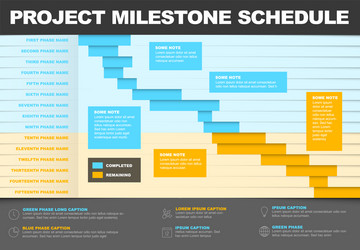 project timeline gantt graph template vector image