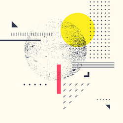 Retro Geometric Abstract Background vector image
