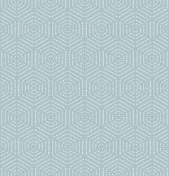seamless pattern with hexagonal dotted vector image