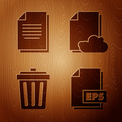 set eps file document trash can vector image