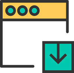 browser icon design interaction vector image