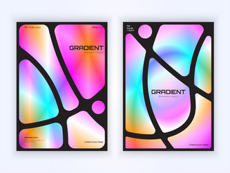 gradient booklet brochure full color abstract vector image