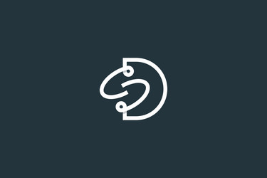 Initial letter sd logo or ds monogram logo design Vector Image