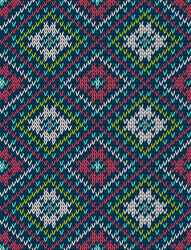 Knitted bright seamless winter holiday pattern vector