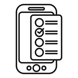 smartphone showing checklist for task management vector image
