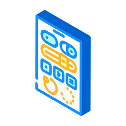 ui kit ux design isometric icon vector image
