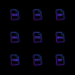 file type files documents eps icons set vector image