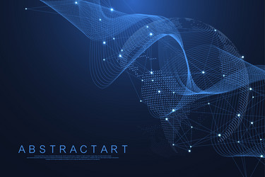 global network connection concept big data vector image