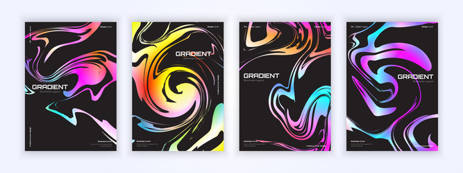 gradient abstract geometric background liquid vector image