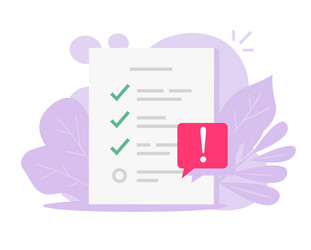 important task or to do check list reminder notice vector image