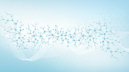 molecular structure background science template vector image
