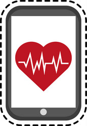 Portable heart rate monitor icon image vector