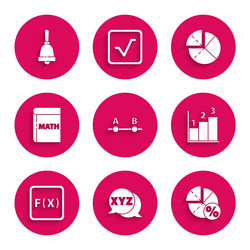 set graph schedule chart diagram xyz vector image