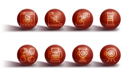 set line browser files project team base vector image