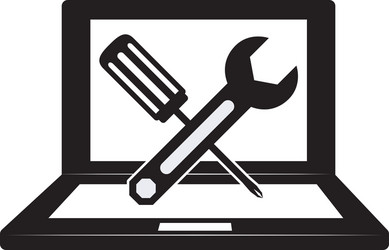 Technical service computers icon vector