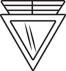 triangle shield secure outline empty vector image