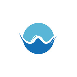 W wave logo icon template Royalty Free Vector Image