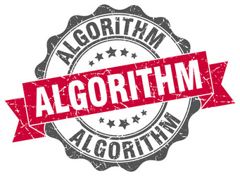 algorithm stamp sign seal vector image