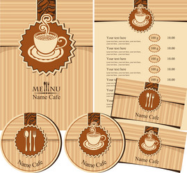 Cafe Elements & Patterns vector image