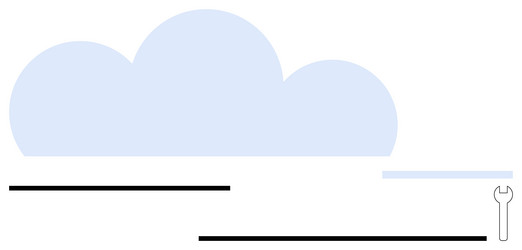 cloud computing concept with simplistic design vector image