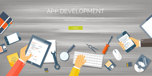 flat background coding vector image