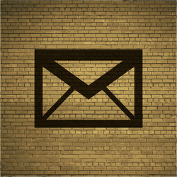 Mail envelope flat modern web button and space vector