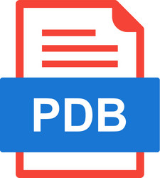 pdb file document icon vector image