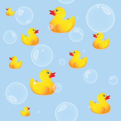 Rubber Duck Seamless Pattern vector image