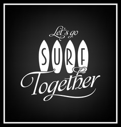 Surf Typography Background Vector Image