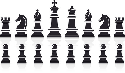 Set Icons Chess Pieces Their Names Stock Illustration 329364188