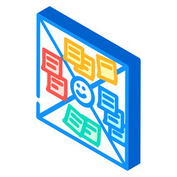 empathy map ux ui design isometric icon vector image