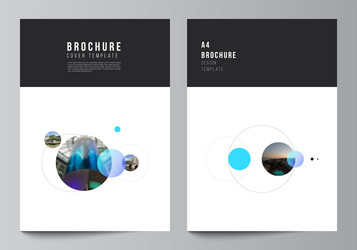 layout a4 format modern cover mockups vector image