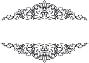 ornate frame scroll element vector image