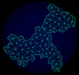 Polygonal 2d mesh abstract map of chongqing vector