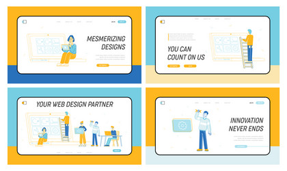 professional experts front end development website vector image