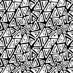 Seamless hand drawn triangle pattern vector