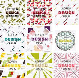 set of abstract background texture design bright vector image