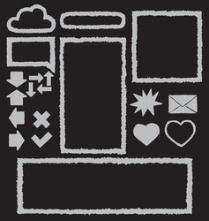 sketched web elements vector image