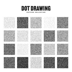 square shaped dotted objects stipple elements vector image