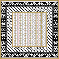 triangle retro pattern for scarf design vector image